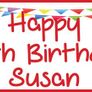 Birthday Party Personalised Banner for your 16th, 18th, 21st, 30th, 40th, 50th, 60th, etc.. Image 7