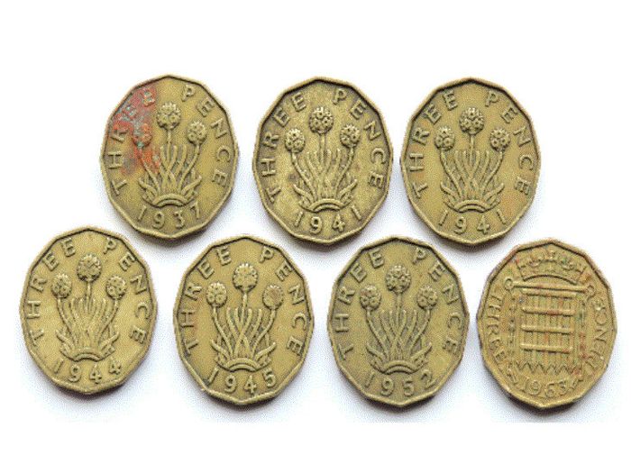 Great Britain Threepenny Bits - Vintage Set
