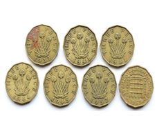 Great Britain Threepenny Bits - Vintage Set