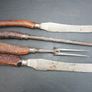Harrison Bros & Howson Sheffield Stag/Horn/Antler Handle Sterling Silver Capped & Ferruled 4 Piece Carving Set  1884 Image 2