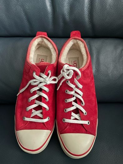 UGG sneakers red women's shoes size 39.5