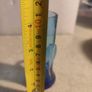 Vintage Very Rare Hand Blown Knobler Indigo Blue Etched Shot Glass / bud vase With Handle Image 2