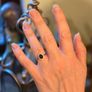 Vintage 925 Sterling Silver Amethyst & CZ Halo Ring Image 2