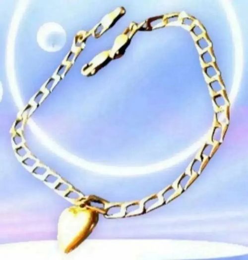 Vintage 9ct & 14ct Heart Charm Bracelet