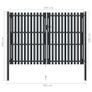 Double Door Fence Gate Steel 306x250 cm Anthracite Image 6