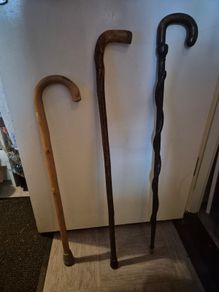 3 Wooden Walking Sticks