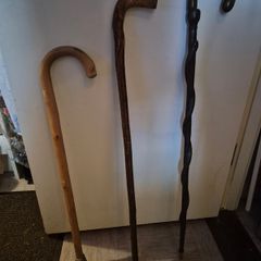 3 Wooden Walking Sticks