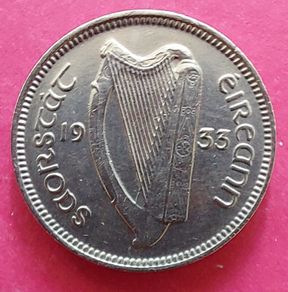 Ireland 1933  3 pence coin in UNCIRCLULATED Condition