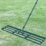 Lawn Leveling Rake, Stainless Steel Lawn Leveler with 45" x 10" Ground Plate, Adjustment Long Handle, Level Lawn Tool for Grass, Golf Field, Garden, Level Soil Image 2