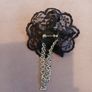 Vintage floral lace brooch Image 2