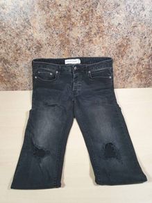 mens Topman stretch skinny jeans with rips waist 32 leg 34