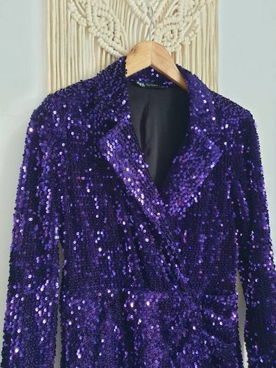Zara Sparkly Sequin Dress Size Large