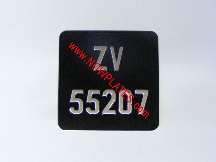 Motorcycle Black & Silver Pressed 6 1/2" X 6 1/2"