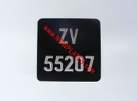 main image for ad Motorcycle Black &amp; Silver Pressed 6 1/2" X 6 1/2"