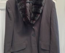 vintage eugen klein chocolate faux fur blazer