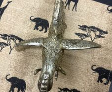 Vintage Silver-Tone Fighting Rooster Figurine