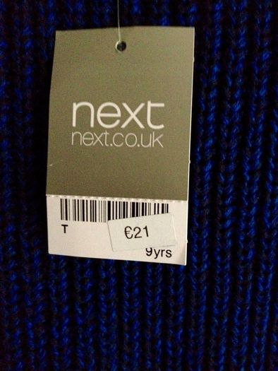 BNWT...Next Boys Cotton Jumper in Royal Blue/Navy (9-10yrs)
