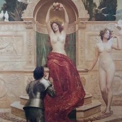 An Original Rare Print from Picture Relics - In the Venus Burg by JOHN COLLIER Dated 1901