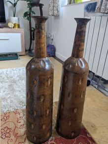 Tall Flowers Stand/ Bronze Vase