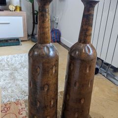 Tall Flowers Stand/ Bronze Vase