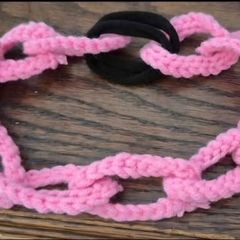 pink chain headband