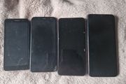 Job Lot of 4 Smartphones - ALL WORKING (samsung, TCL, Huawei, Alcatel) - Damaged/Cracked