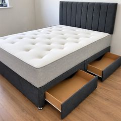 Divan Double & King Size Bed Frame With Mattress
