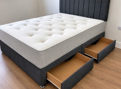 Divan Double & King Size Bed Frame With Mattress