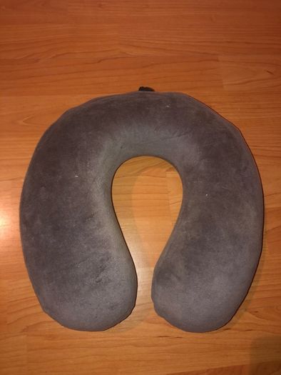 Grey travel cushion