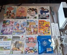 Nintendo Wii Bundle , 11 Games, 2 Controllers, HDMI Converter