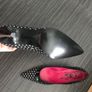 Vintage Unworn Red or Dead Polka Dot Heels & Clutch Image 2