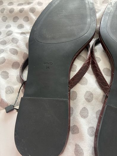 Mango Size 3 Brown Flip Flops