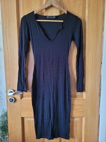 I Saw It First Black Long Sleeve Mini Dress