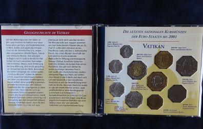 Vatican 10 coins set in CD case. Pope John Paul II 1000 & 500 Lire