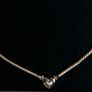 14k Yellow Gold 585 Pave  Heart Pendant 17" Popcorn Link Chain Necklace 12,85g and Box Image 8