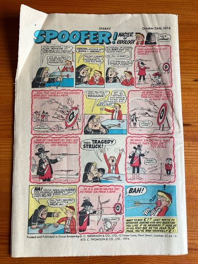Comic: 'Sparky' no. 510 (26/10/1974)