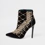 River island black embellished skinny boots  brand new limited edition Image 4