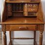 Vintage Oak Roll Top Writing Desk/ Ladies Bureau Image 2