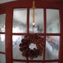 12" Xmas wreath and hanger Image 2