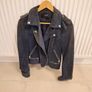 Vera Moda Navy Suede Leather Jacket Image 2
