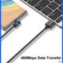USLION 2M USB-C QC 3.0-2.0 3A 180 Rotate+LED Cable Fast Charging & Data Sync Nylon Braided Cable (Brand New/Warranty) Image 5