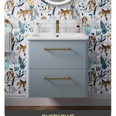 Britton  camberwell wall hung unit and basin/600/800/1000 prices see below