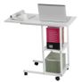 Home Office Rolling Wheel Notebook PC Stand With Storage Rack Image 5