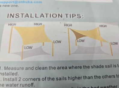 Sun Shade Sail / Garden Canopy Brand New