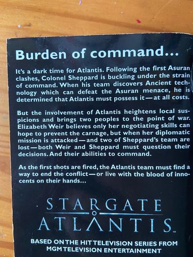 Stargate SG1 - Stargate Atlantis books