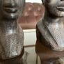 Pair of Vintage Mid Century African Art Hardwood Bust Carvings Image 9