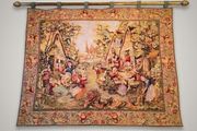 Vintage French "Fete Champetre" Village Festival Tapestry