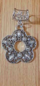 Beautiful Scarf Buckle Ring with pendant