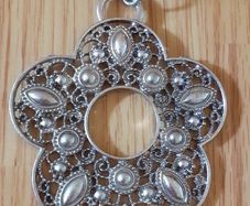 Beautiful Scarf Buckle Ring with pendant