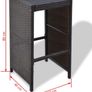 13-Piece Poly Rattan Bar Set Table and 6 Bar Stools Garden Furniture Brown / Black Image 4